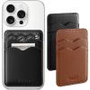 image:imageVULKIT Stick on Card Holder Compatible for iphone Leather Cell Phone Wallet Credit Card Case Strong Sticker for WomenBlackBlue