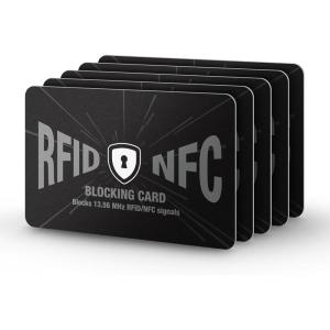 DUGRAFT 10 Pack RFID Blocking Card, One Card Protects Your Entire Wallet, NFC Contactless Signal Blocker, Credit Card Protector, Rfid Card BLocker(5 Pack)