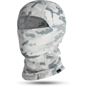 VULKIT Balaclava Face Mask UV Protection for Women Men Leightweight Sun Tatical Hood Fishing Riding Motorcycle(Snowy Camo)
