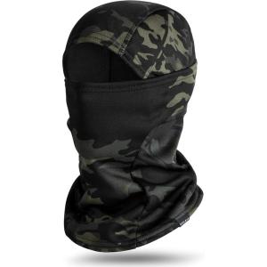 VULKIT Balaclava Face Mask UV Protection for Women Men Leightweight Sun Tatical Hood Fishing Riding Motorcycle(Warm-mc Black)