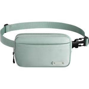 VULKIT Belt Bag Waist Pack For Men or Women Waterproof Fashion Bum Bag Crossbody Fanny Packs with Adjustable Strap Black(Aquamarine)