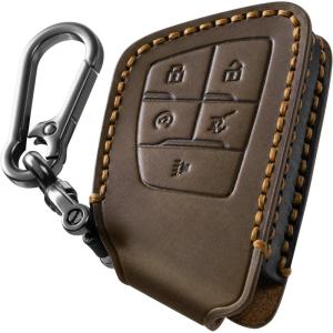 VULKIT Car Key Fob Cover, Leather Full Protection Key Case Shell, Compatible with 2022-2025 Chevy Silverado 1500 GMC Sierra 1500, 2024 2025 Silverado Sierra 2500HD 3500HD