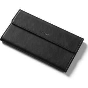 VULKIT Cash Envelope Wallet for Women, Money Wallet Organizer for Cash, 3 Bill & Receipt Compartments, 3 Card & Coin Holders, Classic Black(Classic Black)