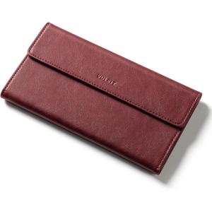 VULKIT Cash Envelope Wallet for Women, Money Wallet Organizer for Cash, 3 Bill & Receipt Compartments, 3 Card & Coin Holders, Classic Black(Wine Red)