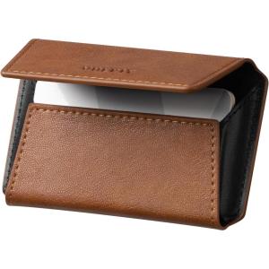 VULKIT Leather Business Card Holder Case for Men Slim Pocket Business Card Wallet Name Card Case Holder, Holds 20 Business Cards Black(Brown)