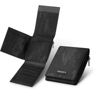VULKIT Mens Wallet RFID Blocking Card Holder Minimalist Multifold Magic Wallet, for 20+ Cards, Cash, Bills，Camouflage Green(Camouflage black)