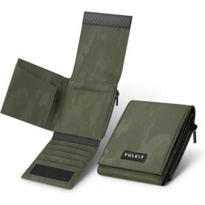 VULKIT Mens Wallet RFID Blocking Card Holder Minimalist Multifold Magic Wallet, for 20+ Cards, Cash, Bills，Camouflage Green(Camouflage green)