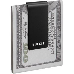 VULKIT Money Clip Stainless Steel Cash Holder EDC Accessories Men’s Money Clips(Black-1pcs)