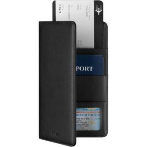 VULKIT Passport Holder Wallet RFID Blocking Travel Wallet for Men & Women(Black)