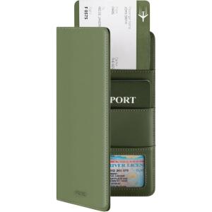 VULKIT Passport Holder Wallet RFID Blocking Travel Wallet for Men & Women(Green)