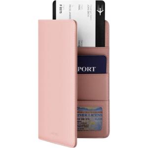 VULKIT Passport Holder Wallet RFID Blocking Travel Wallet for Men & Women(Pink)