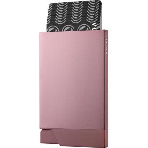 VULKIT Pop up Card Holder Minimalist Credit Card Holder RFID Blocking Slim Metal Card Case for Men or Women(Rose Gold)(NEW-Rose)