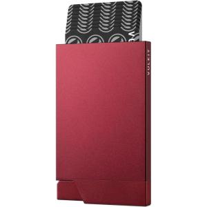 VULKIT Pop up Card Holder Minimalist Credit Card Holder RFID Blocking Slim Metal Card Case for Men or Women(Rose Gold)(NEW-Wine)