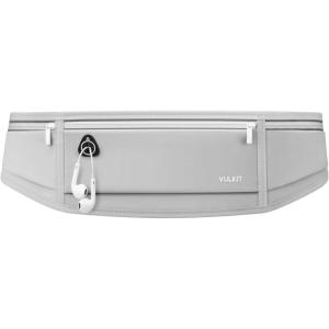 VULKIT Slim Running Belt for Women & Men, Cell Phone Holder for Running, Workout Fanny Pack, Running Bag, Money Belt, Runners Essentials Gear Accessories, Fits All Phones, Running Pouch for Men(Grey)