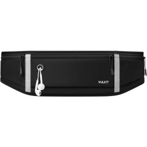 VULKIT Slim Running Belt for Women & Men, Cell Phone Holder for Running, Workout Fanny Pack, Running Bag, Money Belt, Runners Essentials Gear Accessories, Fits All Phones, Running Pouch for Men(Black)