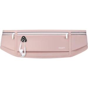 VULKIT Slim Running Belt for Women & Men, Cell Phone Holder for Running, Workout Fanny Pack, Running Bag, Money Belt, Runners Essentials Gear Accessories, Fits All Phones, Running Pouch for Men(Pink)