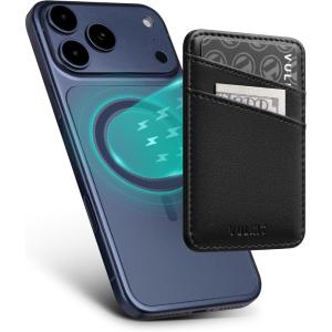 VULKIT for Mag-Safe Wallet With RFID Blocking, Magnetic Wallet for iPhone 17/16/15/14/13/12 Series, Galaxy, Moto, Slim Phone Card Holder(Black)