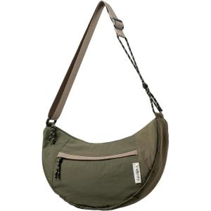 Vulkitty Nylon Crescent Bag Crossbody, Casual Sling Bag Half Moon Hobo Purse For Women Men(Green)