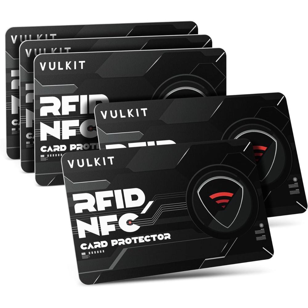 image:imageVULKIT 5 Pack RFID Blocking Cards RFIDNFC Protectors NFC Contactless Protection Wallet Shield Travel Essentials5pcs Techs