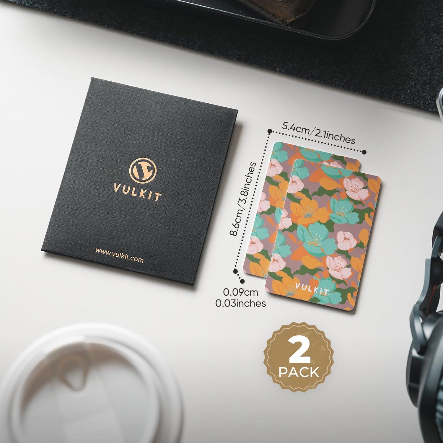 image:imageVULKIT RFID Blocking Cards Slim RFID Card Blocker amp NFC Contactless Card Protector for Your Wallet and Passport for Travel Outdoor 2 FlowerFlower