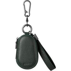 VULKIT Leather Car Key Case Universal Fitted for Car Keys with Lanyard Belt Loop Key Holder Wristlet Keychain(Grain Green)