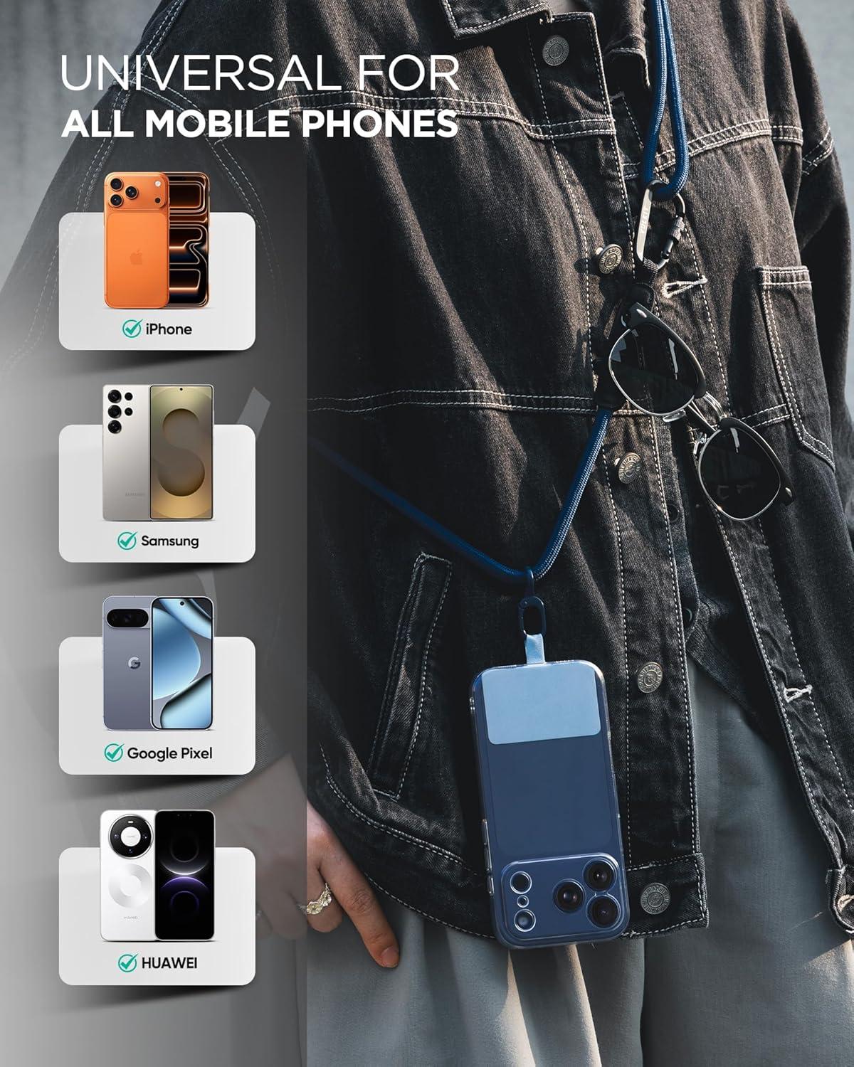 image:imageVULKIT Cell Phone Lanyard Crossbody Adjustable Neck amp Shoulder Strap Phone HolderBlue