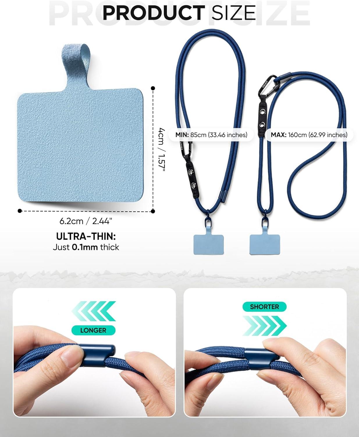 image:imageVULKIT Cell Phone Lanyard Crossbody Adjustable Neck amp Shoulder Strap Phone HolderBlue