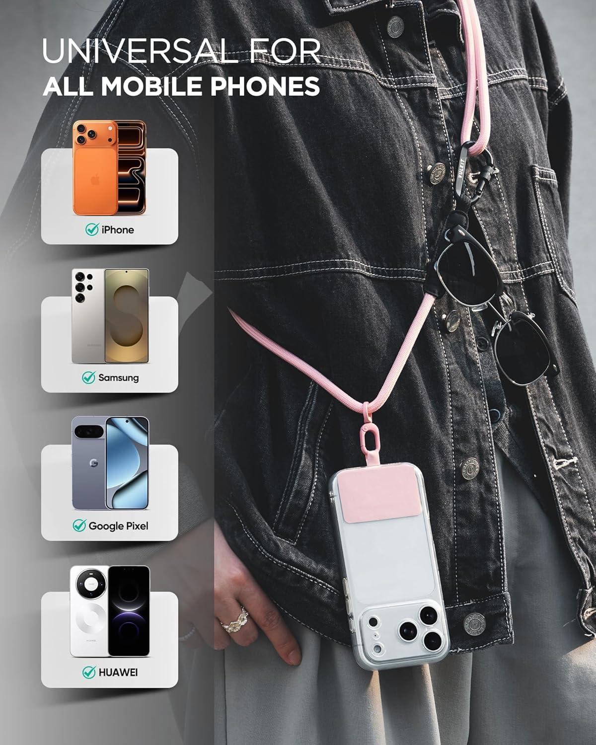 image:imageVULKIT Cell Phone Lanyard Crossbody Adjustable Neck amp Shoulder Strap Phone HolderPink