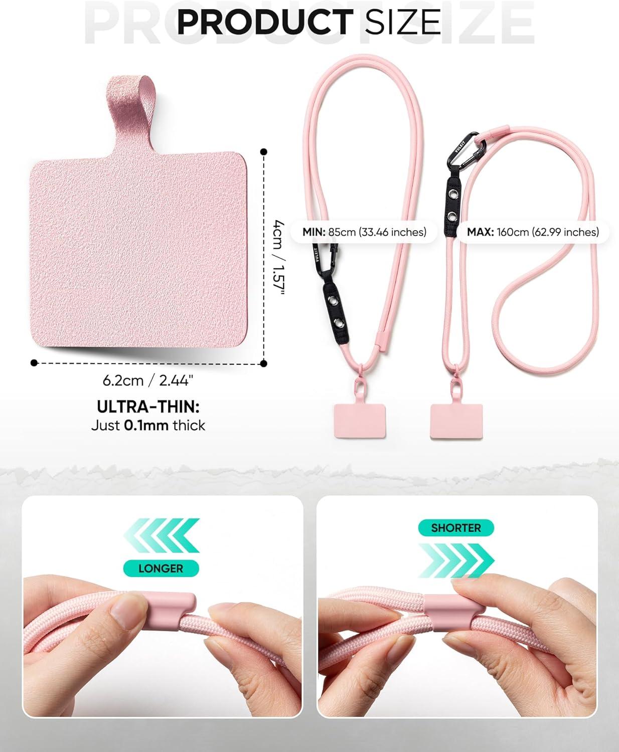 image:imageVULKIT Cell Phone Lanyard Crossbody Adjustable Neck amp Shoulder Strap Phone HolderPink