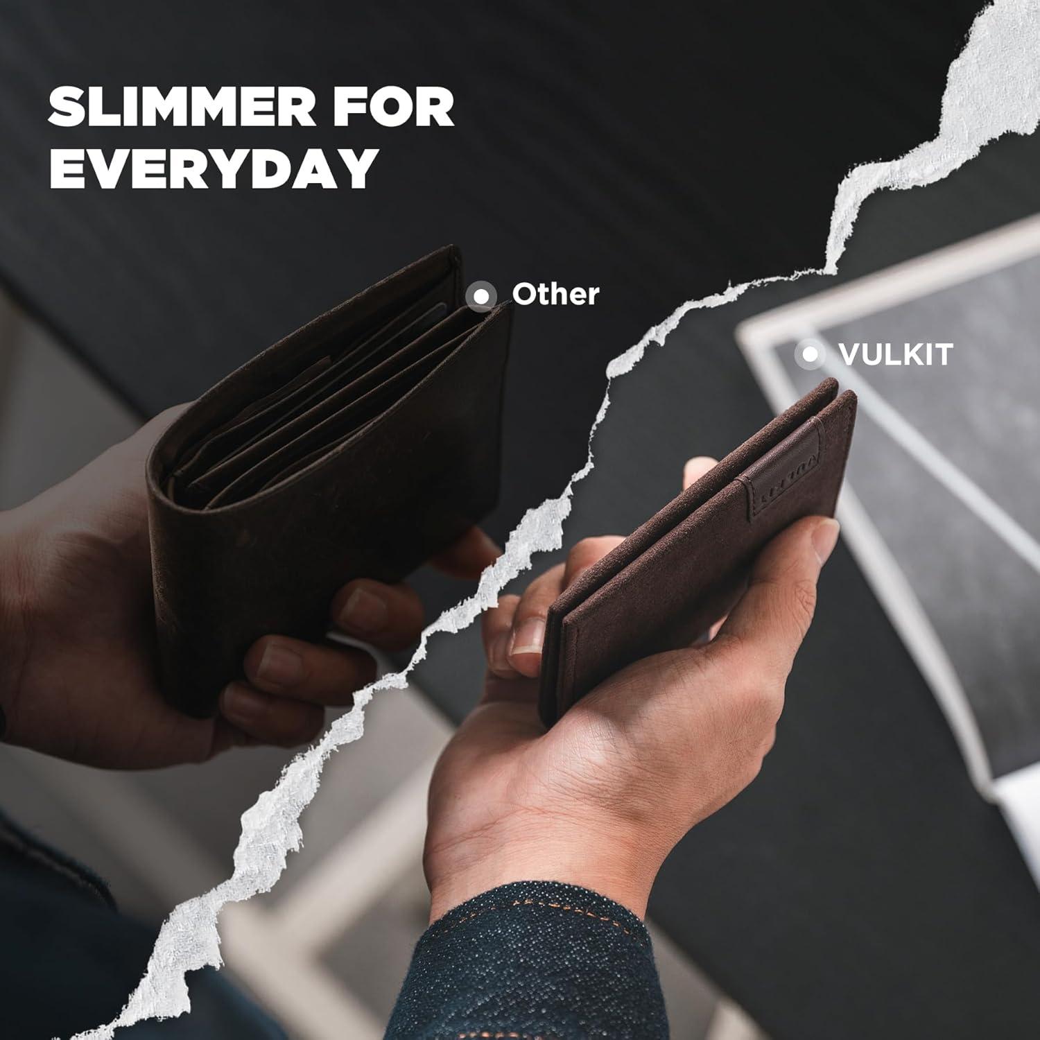 image:imageVULKIT Magnetic Wallet Compatible with Mag Safe Wallet for iPhone 1615141312 Series RFID Blocking Credit Card Holder Fits 4 Cards Premium Suede Leather BlackEspresso