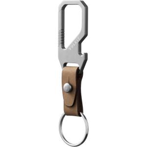 VULKIT Titanium Key Keeper Genuine Leather Belt Loop Keychain, Bottle Opener Keychain, EDC Carabiner Key Holder