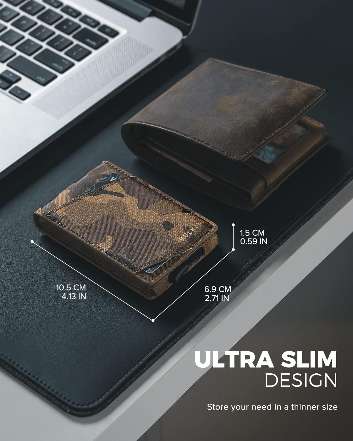 image:imageVULKIT Pop Up Wallet for Men Credit Card Holder Minimalist Slim Bifold Wallets RFID Blocking with Gift Box Desert CamouflageDesert Camouflage