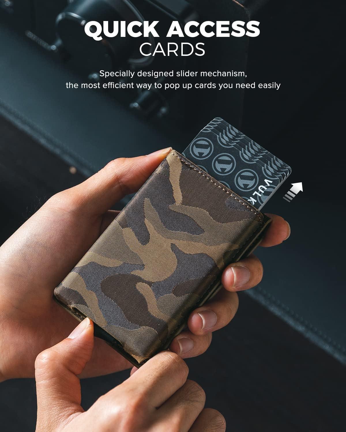 image:imageVULKIT Pop Up Wallet for Men Credit Card Holder Minimalist Slim Bifold Wallets RFID Blocking with Gift Box Desert CamouflageDesert Camouflage