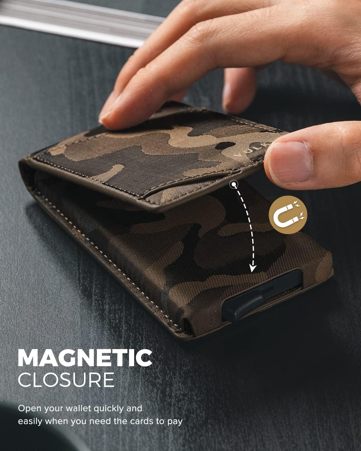 image:imageVULKIT Pop Up Wallet for Men Credit Card Holder Minimalist Slim Bifold Wallets RFID Blocking with Gift Box Desert CamouflageDesert Camouflage