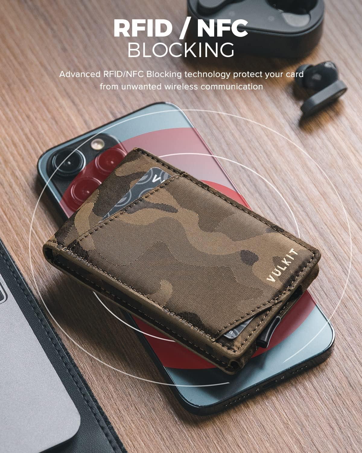 image:imageVULKIT Pop Up Wallet for Men Credit Card Holder Minimalist Slim Bifold Wallets RFID Blocking with Gift Box Desert CamouflageDesert Camouflage