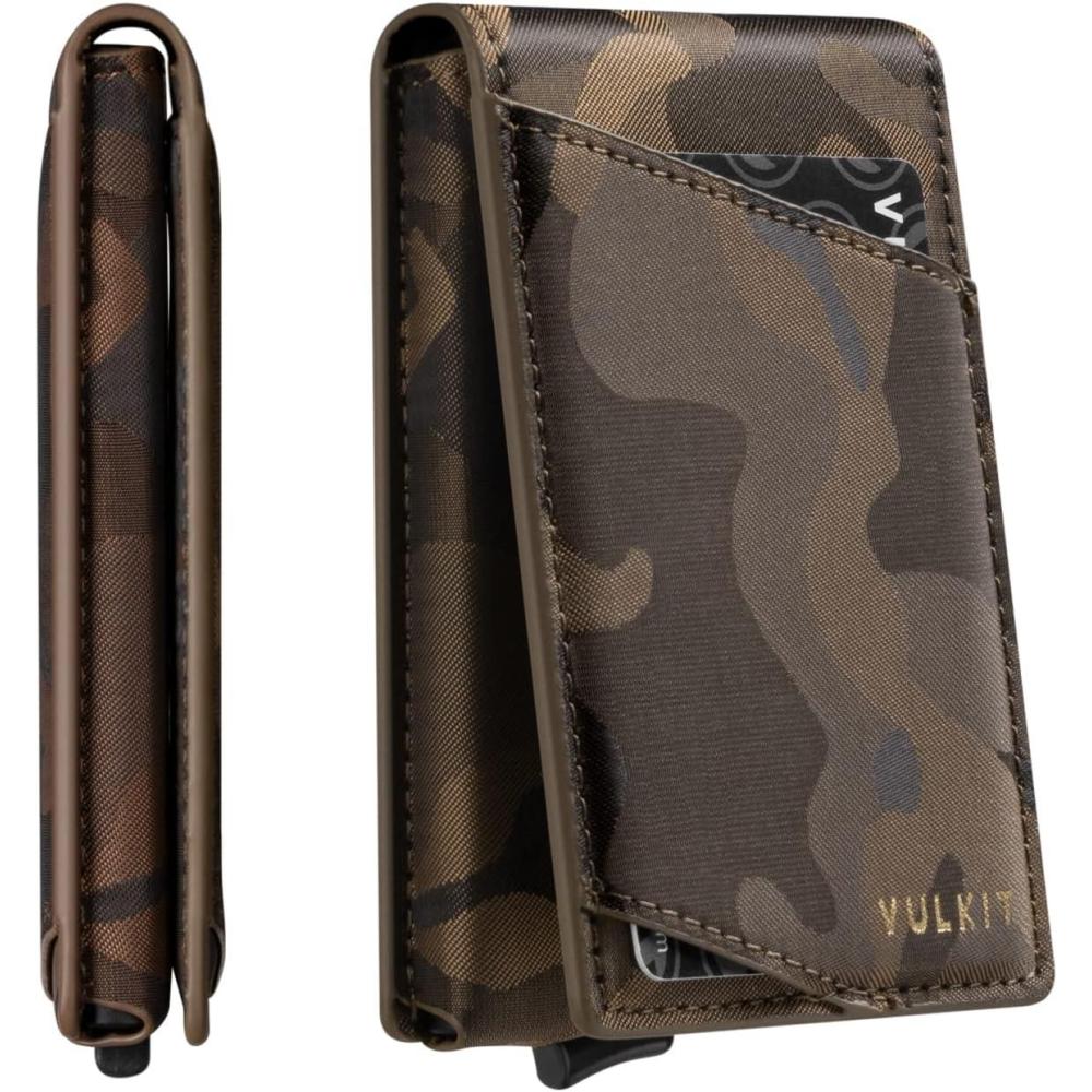 image:imageVULKIT Pop Up Wallet for Men Credit Card Holder Minimalist Slim Bifold Wallets RFID Blocking with Gift Box Desert CamouflageDesert Camouflage