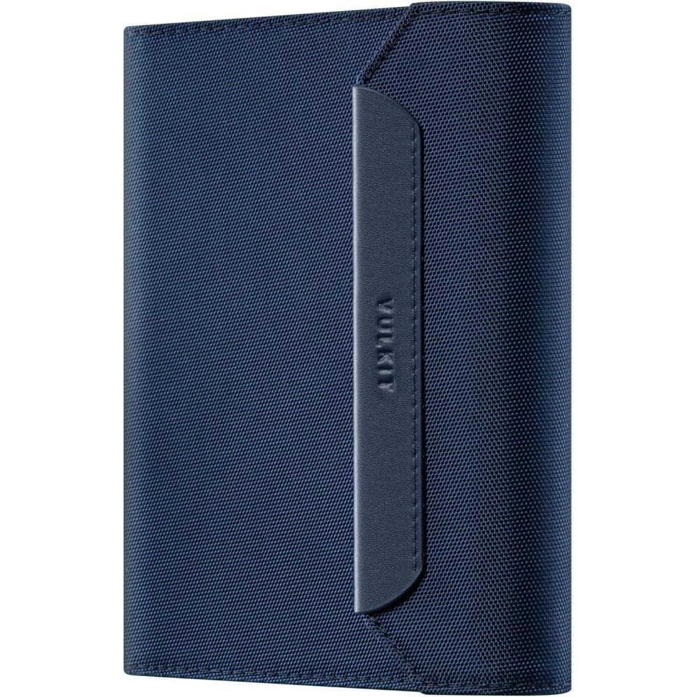 image:imageVULKIT Passport Case with RFID Protection Passport Holder and Vegan Leather Card Holder for Travel Blue