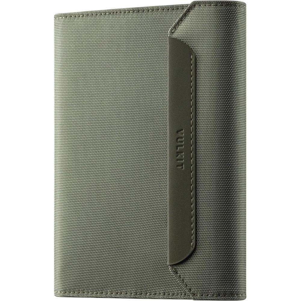 image:imageVULKIT RFID Blocking Leather Passport amp Card Holder Dual Person Travel Passport Wallet with Secure Magnetic Closure PinkGreen