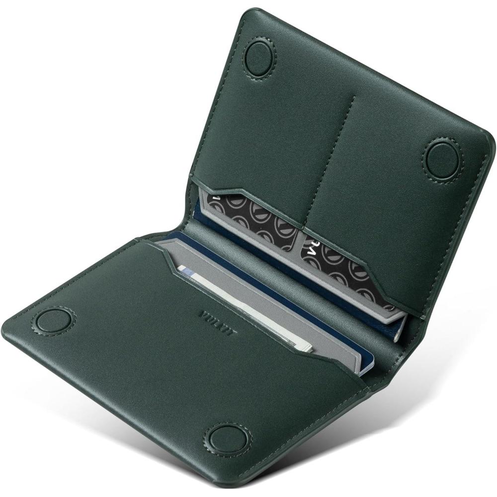 image:imageVULKIT Slim Minimalist Passport Wallet RFID Blocking Passport Holder for Travel Leather Travel Wallet for Men Women Magnetic ClosureOlive