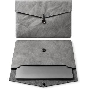 VULKIT Travel Document Envelope, Important Document Folder, Laptop Sleeve, A4/Letter Size, Eco-Durable Large Capacity for Business Commute(Grey)