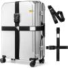 image:imageLuggage Straps TSA Approved with Cross Design Adjustable Heavy Duty AntiBurst Travel Belt Reinforced Buckle Fits 2032 Inch Suitcases for Business Trips Corporate Travel Frequent Flyers