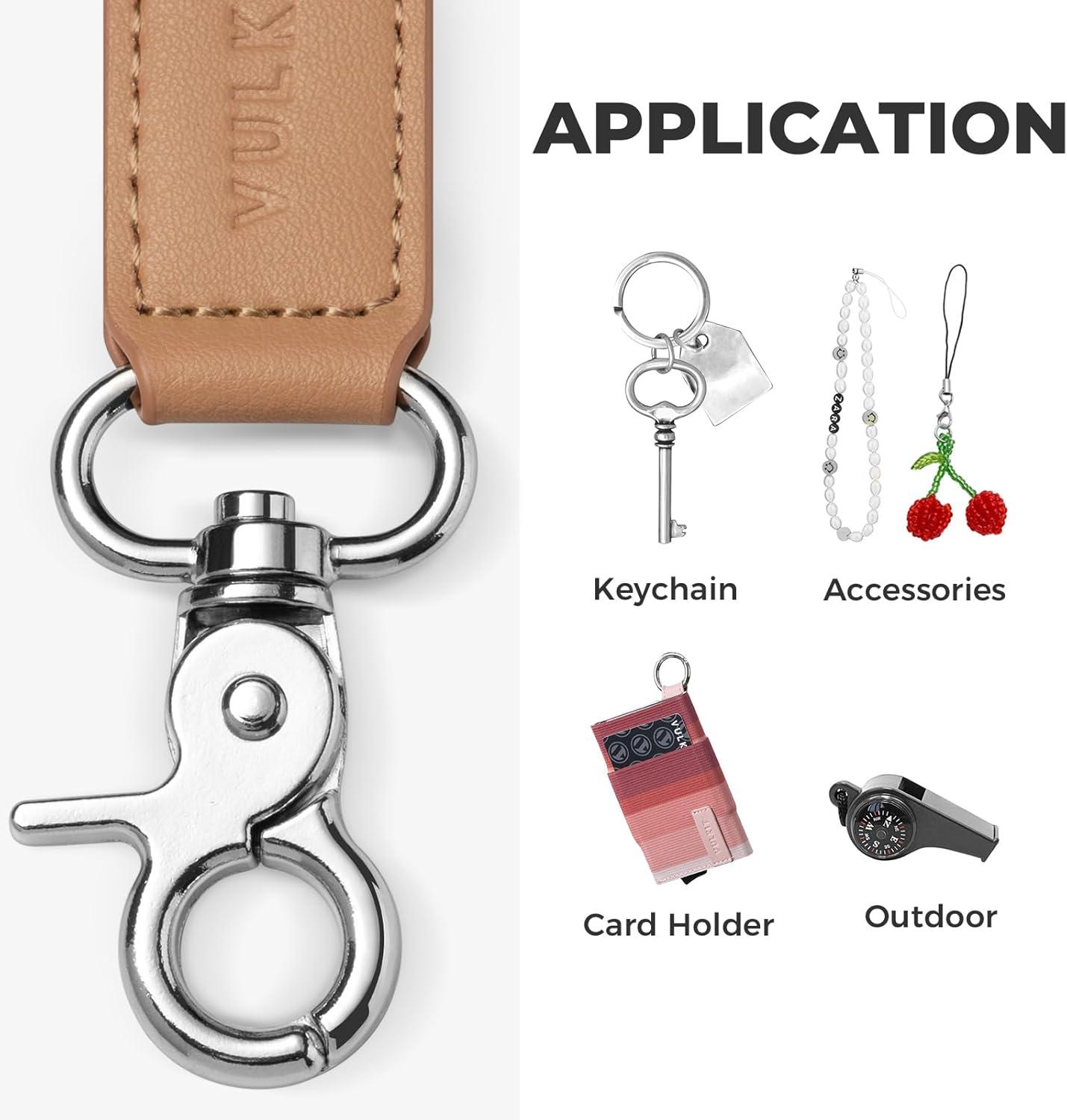 image:imageVULKIT Keychain Wristlet Wrist Lanyard Strap for Keys ID Badge amp Wallet Holder Keychain Clip amp Lanyard HookRhombic Pink
