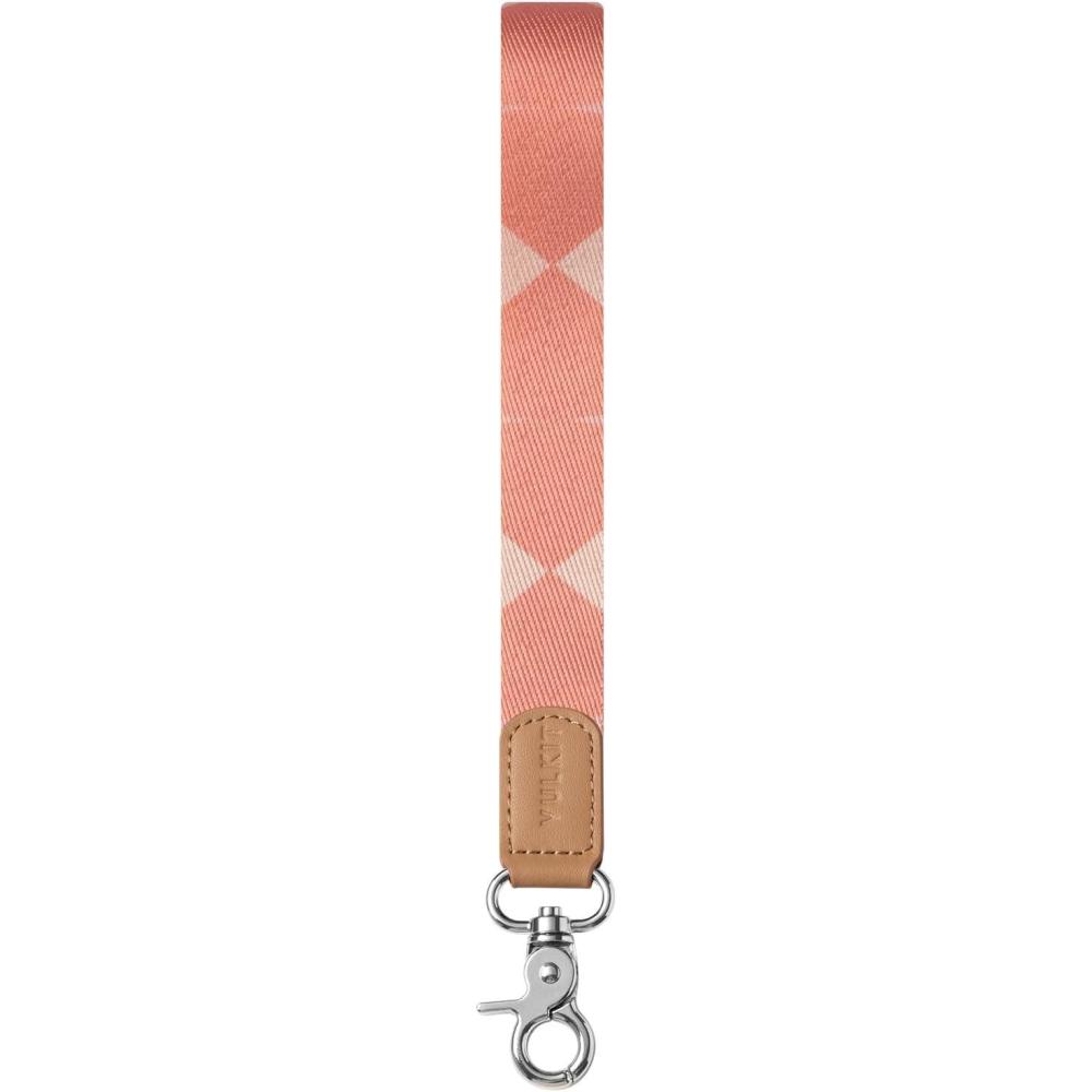 image:imageVULKIT Keychain Wristlet Wrist Lanyard Strap for Keys ID Badge amp Wallet Holder Keychain Clip amp Lanyard HookRhombic Pink