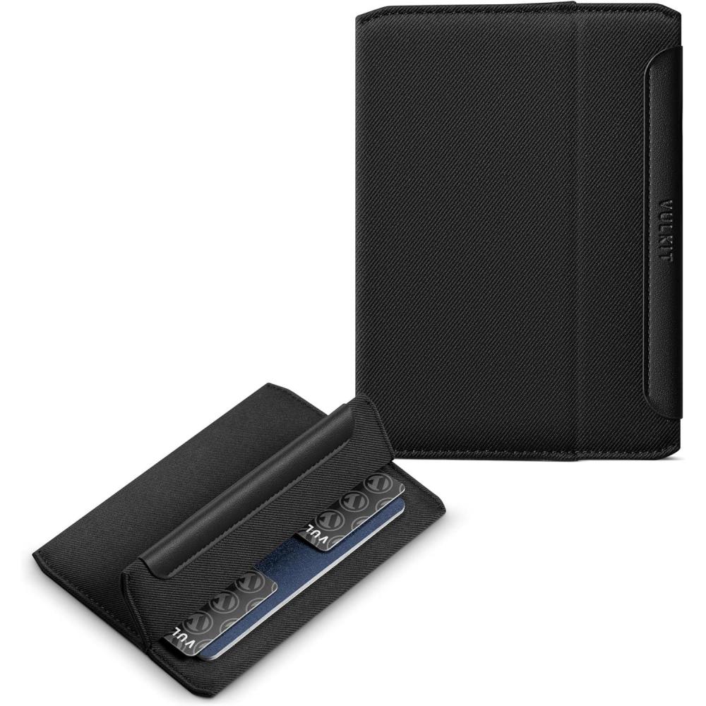 image:imageVULKIT RFID Passport Holder Slim Design Pocket Fitted Passport Cover Magnetic Closure Single Passport DesignBlack