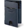 Genuine Leather Litchi Blue