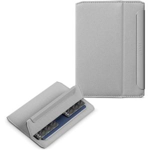 VULKIT RFID Passport Holder Slim Design Pocket Fitted Passport Cover Magnetic Closure, Single Passport Design(Grey)