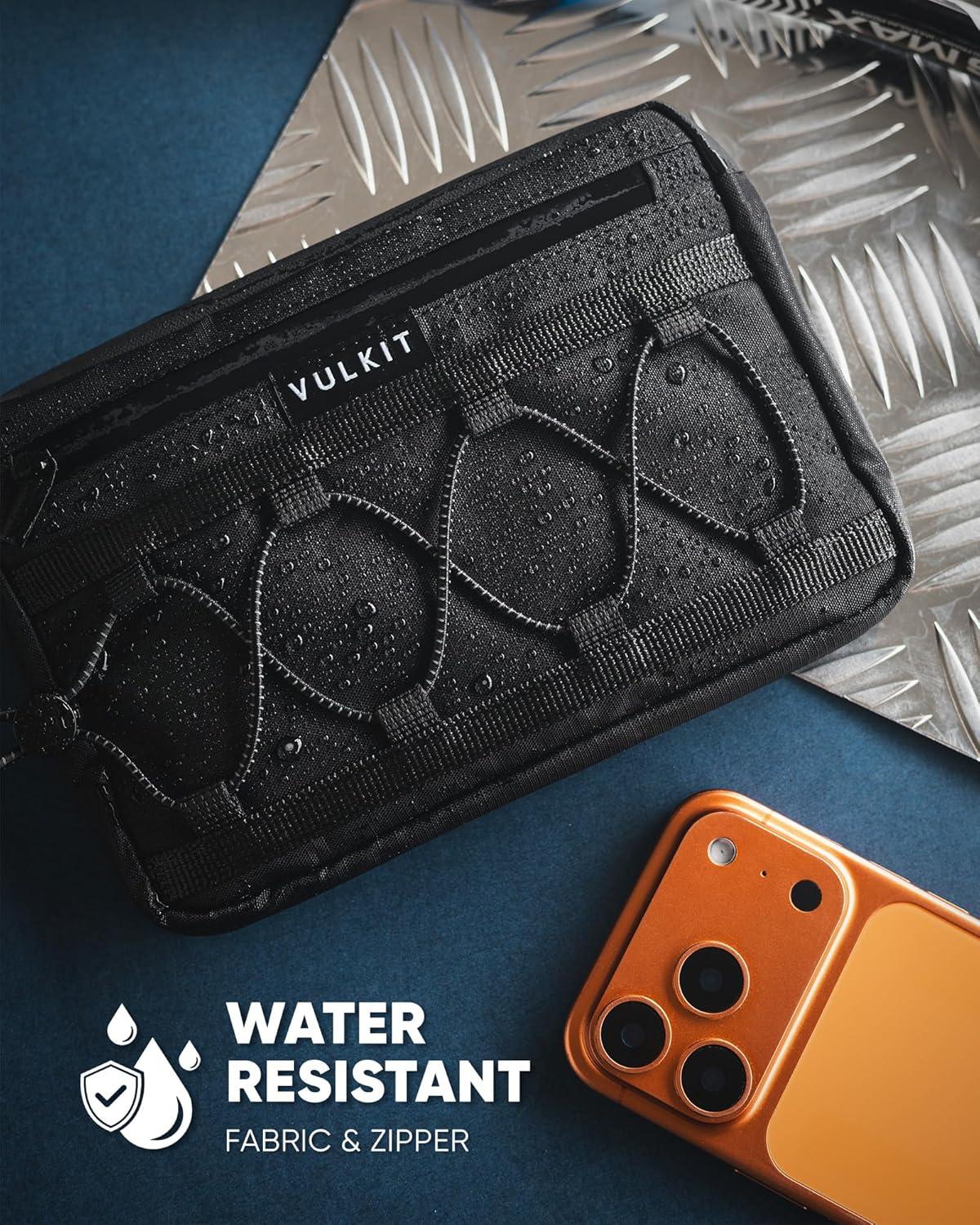 image:imageVULKIT Neck Wallet for Travel Nylon Passport Holder RFID Blocking with Adjustable Lanyard GreenBlack