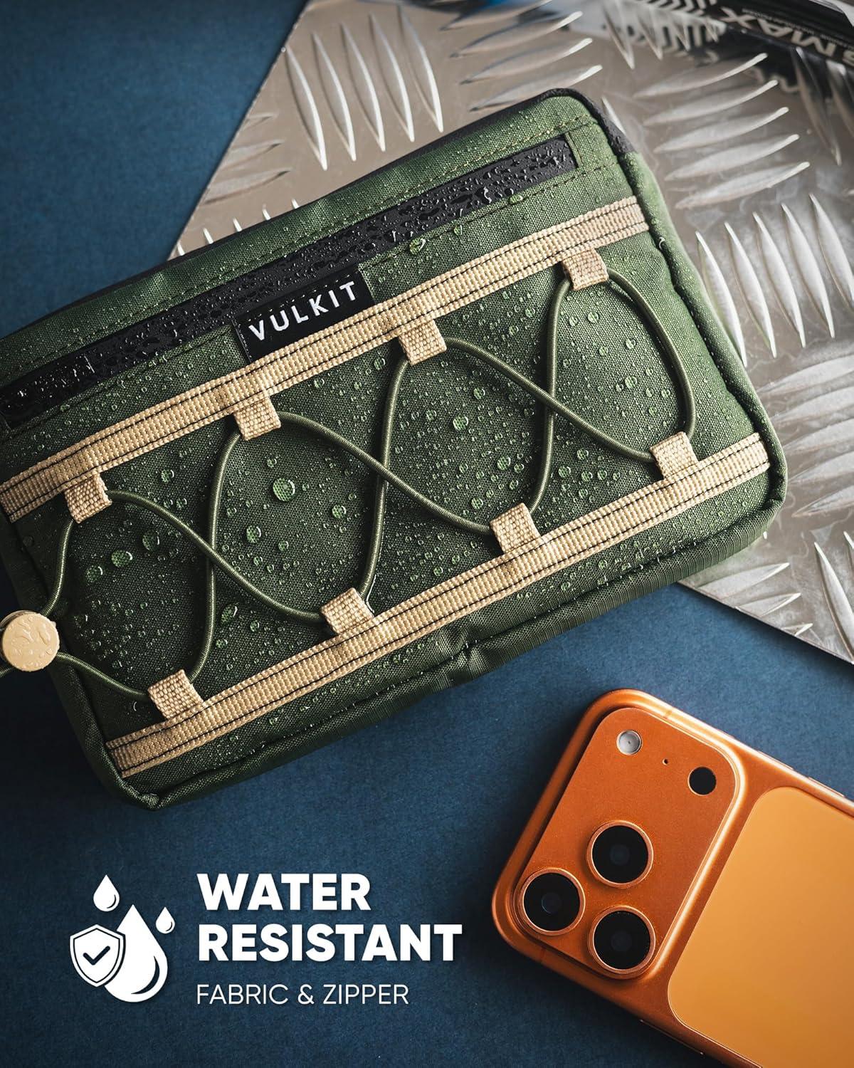 image:imageVULKIT Neck Wallet for Travel Nylon Passport Holder RFID Blocking with Adjustable Lanyard GreenGreen