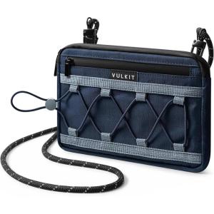 VULKIT Neck Wallet for Travel, Nylon Passport Holder RFID Blocking with Adjustable Lanyard, Green(Blue)