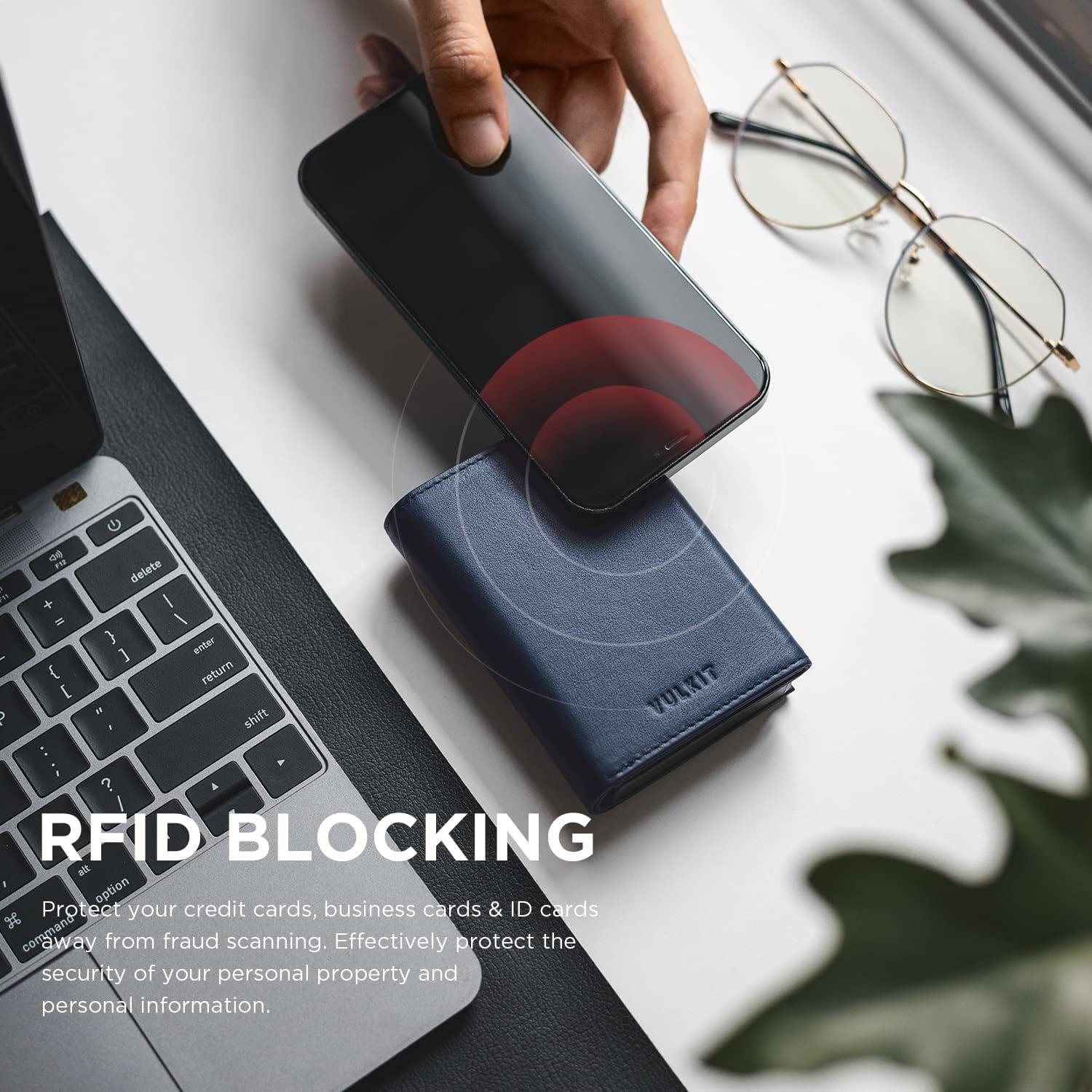 image:imageVULKIT Card Holder Wallet with Coin Pocket Magnetic Closure Pop Up Cards With ID Window Leather Wallet for Cash amp Credit Cards with Coin PocketTop Grain Cowhide Navy